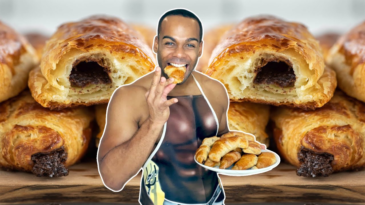 CROISSANTS rellenos de NUTELLA SALUDABLES 🥐 🍫 Cruasanes sin mantequilla ni azúcar