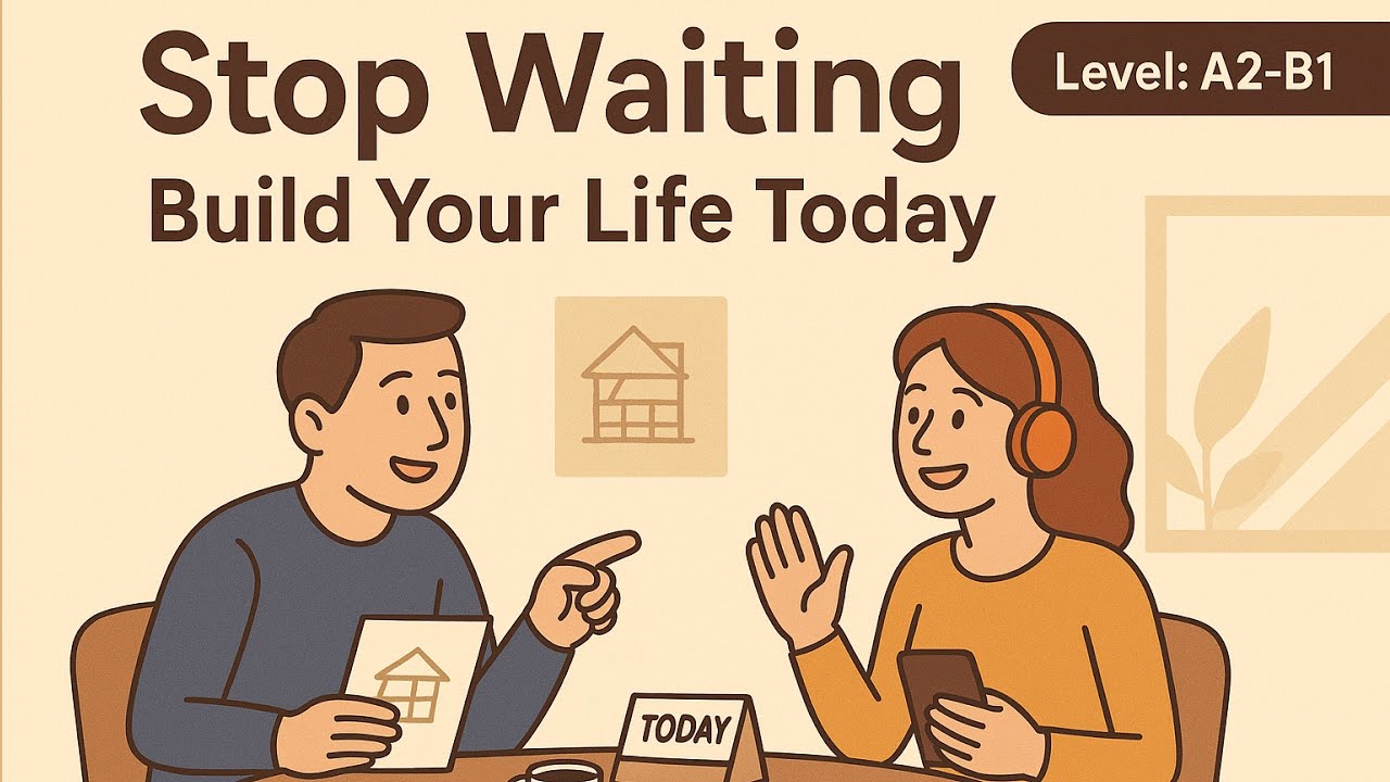 English Conversation Practice | Stop Waiting and Change Your Life (A2–B1) l English Podcast