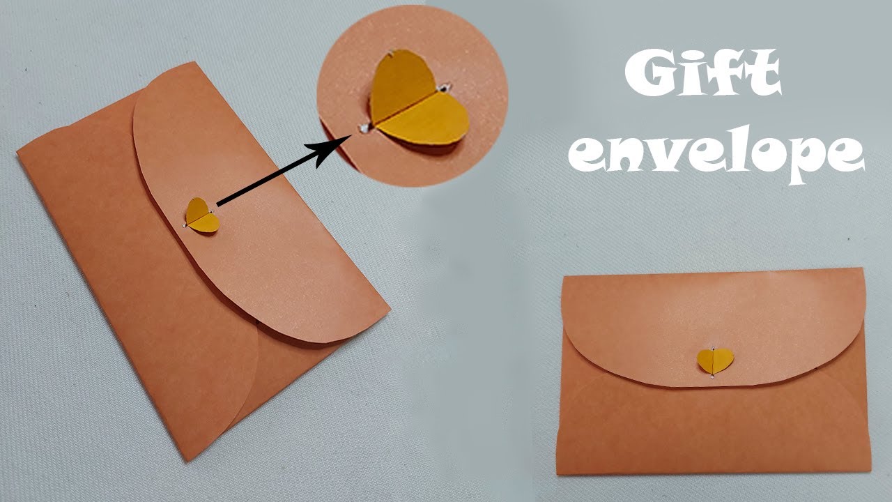 Gift Envelope with heart-shaped clasp | DIY