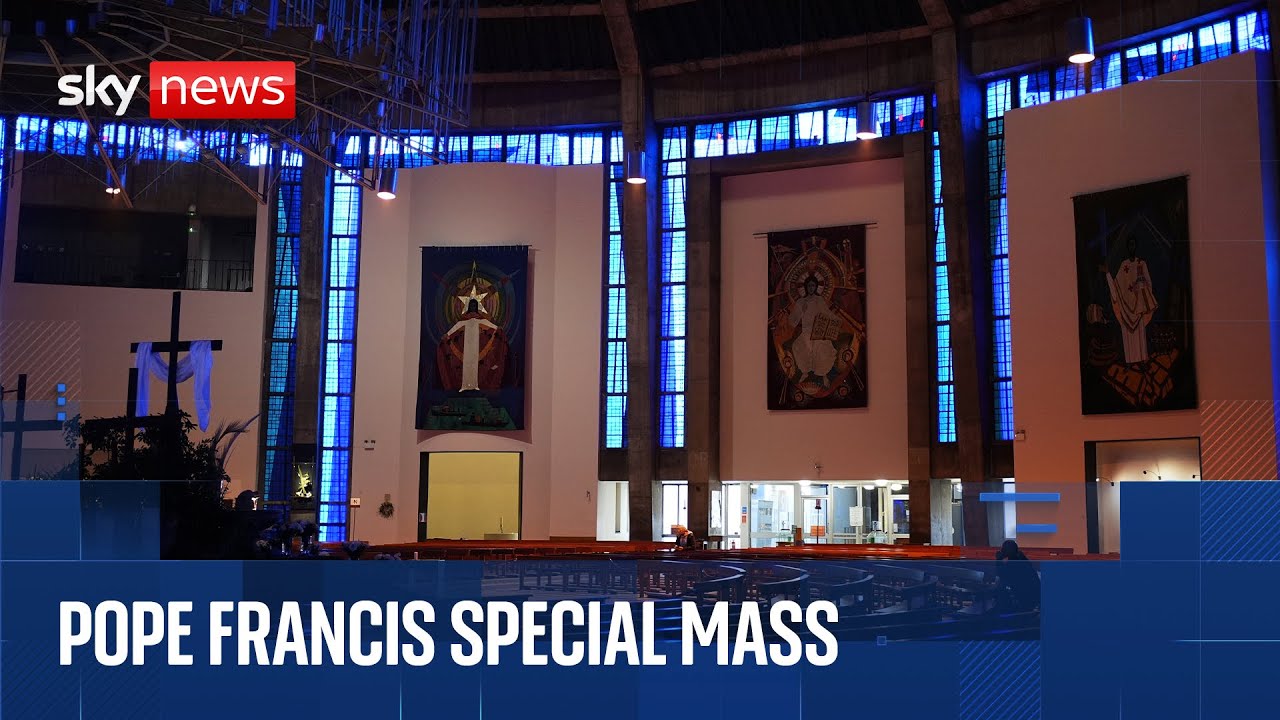 Special mass held at Liverpool's Metropolitan Cathedral to pay tribute to Pope Francis
