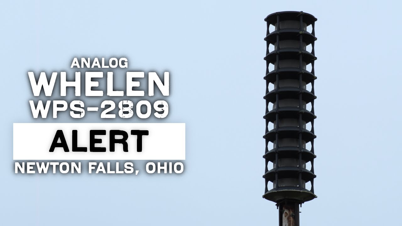 Analog Whelen WPS-2809 (Full Alert) | Newton Falls, Ohio Siren Test