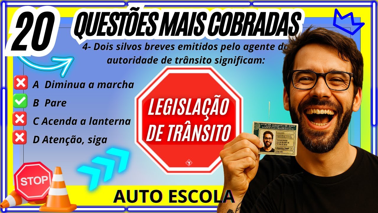 20 QUESTÕES que estão REPROVANDO os ALUNOS, simulado do DETRAN 2025