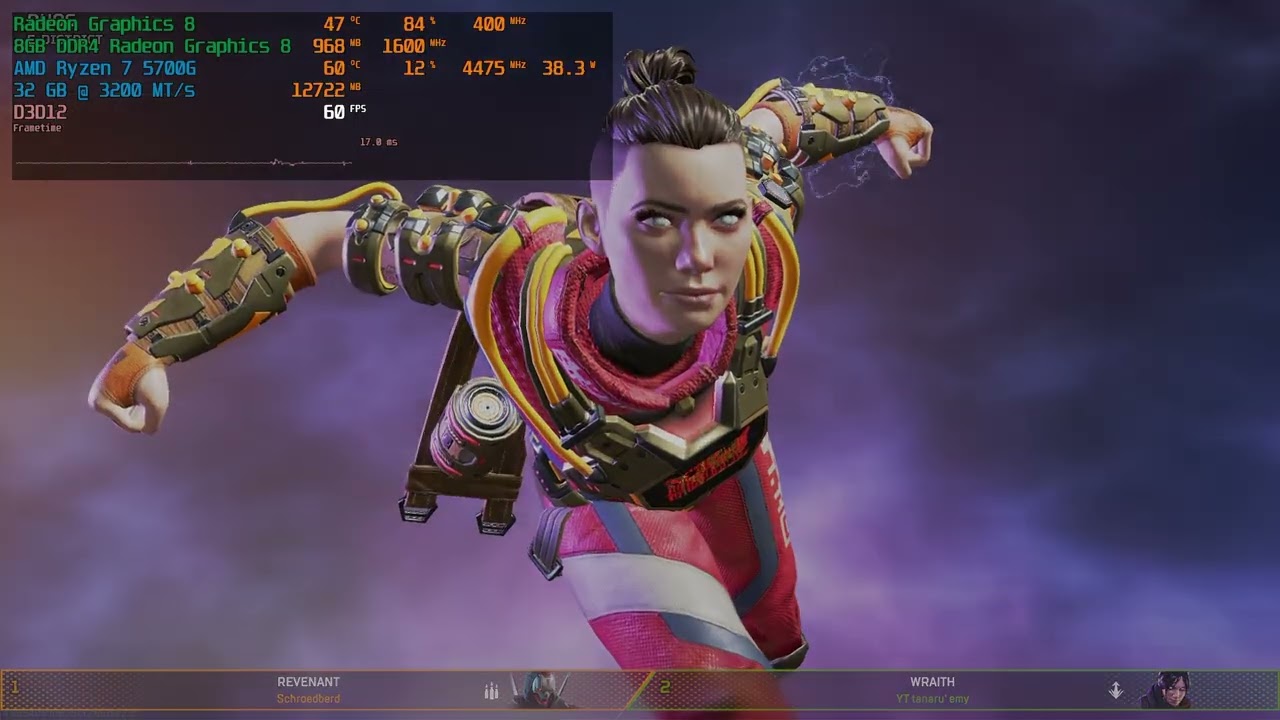 Apex Legends - Radeon Graphics 8 (VEGA 8) + Ryzen 7 5700G | 1080P | LOW Settings