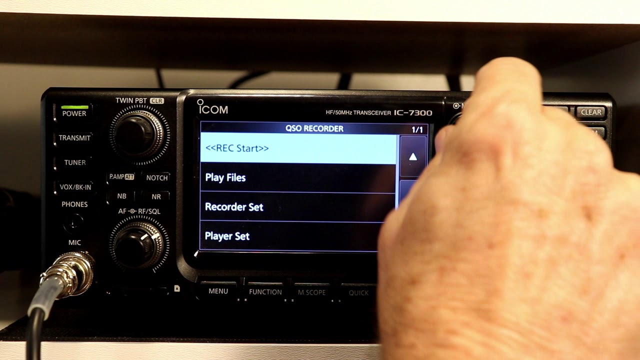 Icom IC7300 A to Z #20 Voice Recorder Functions