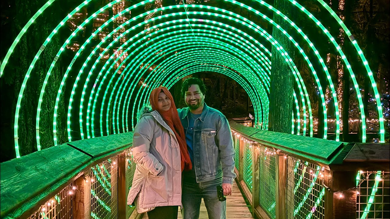 Magical Night at Capilano Suspension Bridge – Canyon Lights 2025 Adventure from Surrey