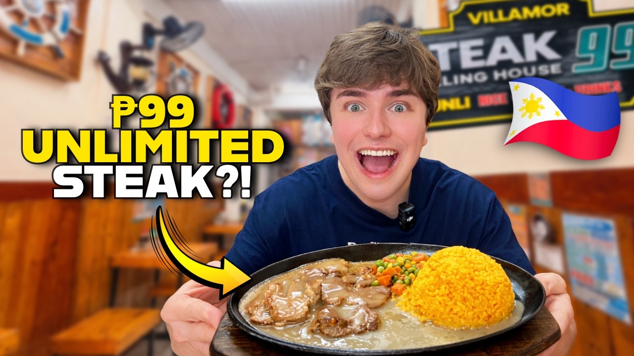 🇵🇭 I Only Paid ₱99 for Rib Eye Steak?! (Cheapest Steak in Manila!) 🥩