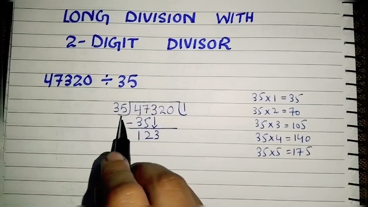 Long Division with 2-Digit divisor |Division of 47320 in urdu and hindi