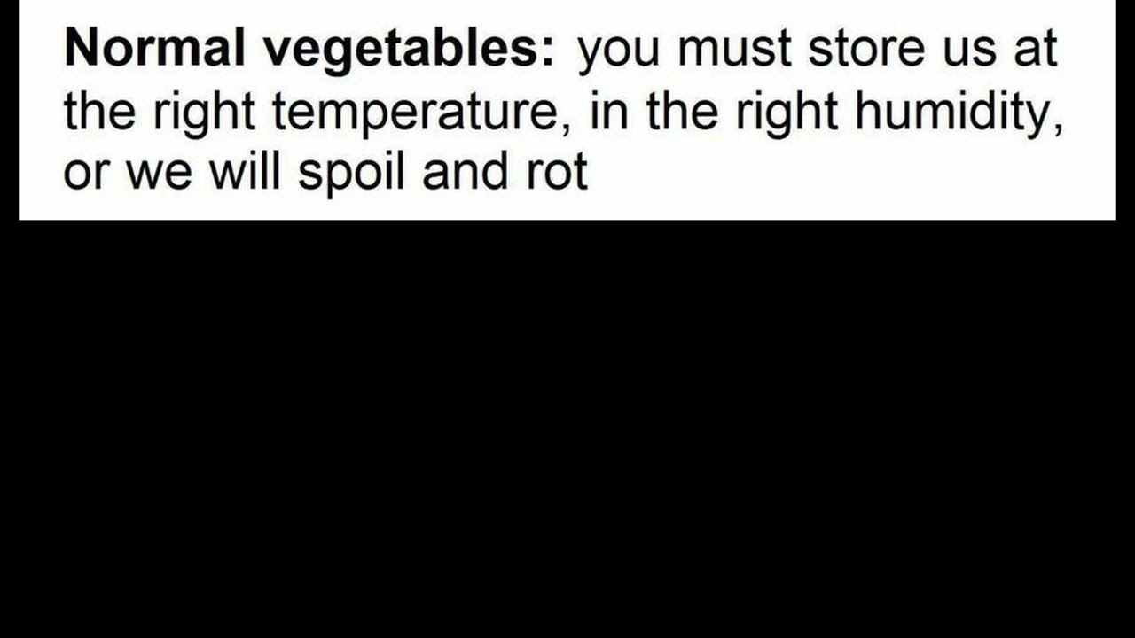 Normal vegetables vs Potatoes