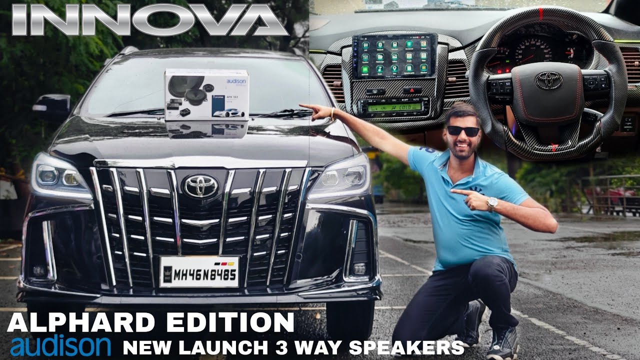 INNOVA 2012 UPGRADED TO BLACK ALPHARD WITH AUDISON 3 WAY SPEAKER LAUNCH...!!