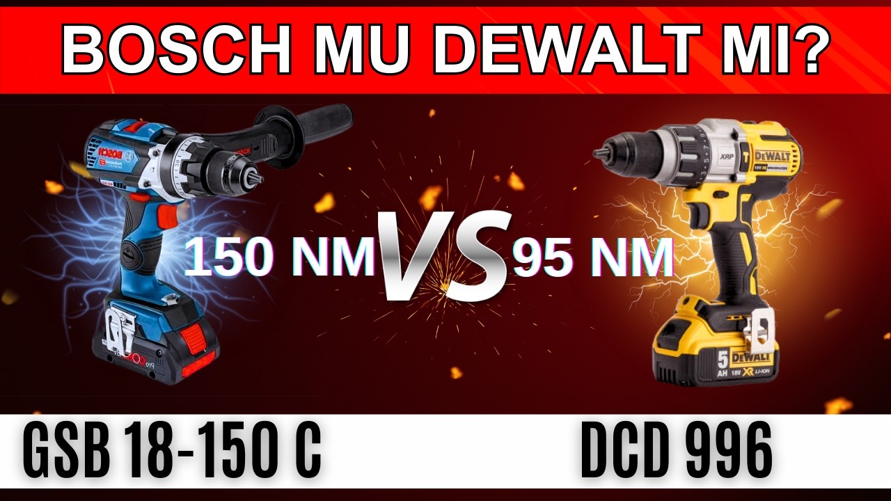 BOSCH mu DeWALT mı ?  Bosch gsb18-150c  VS  Dewalt DcD 996  /İnceleme Hangi Şarjlı matkap Daha İyi ?