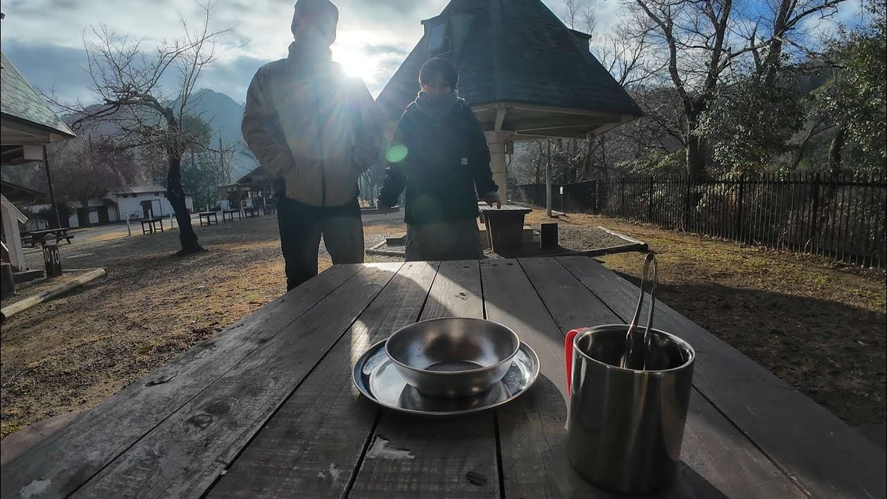 きのこハウスで初心者冬キャンプ後編【千葉県・君津市】