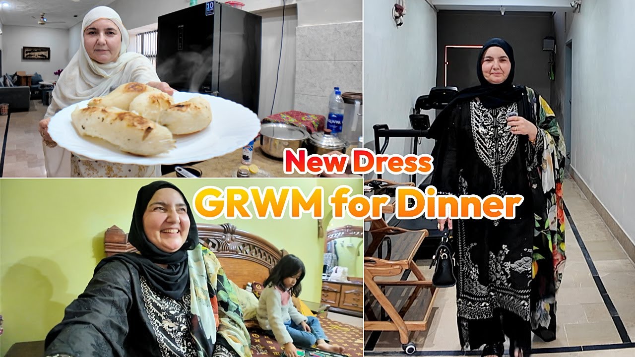 New Dress | Get ready with me for Dinner | Sahkarkandi ki recipe 💃