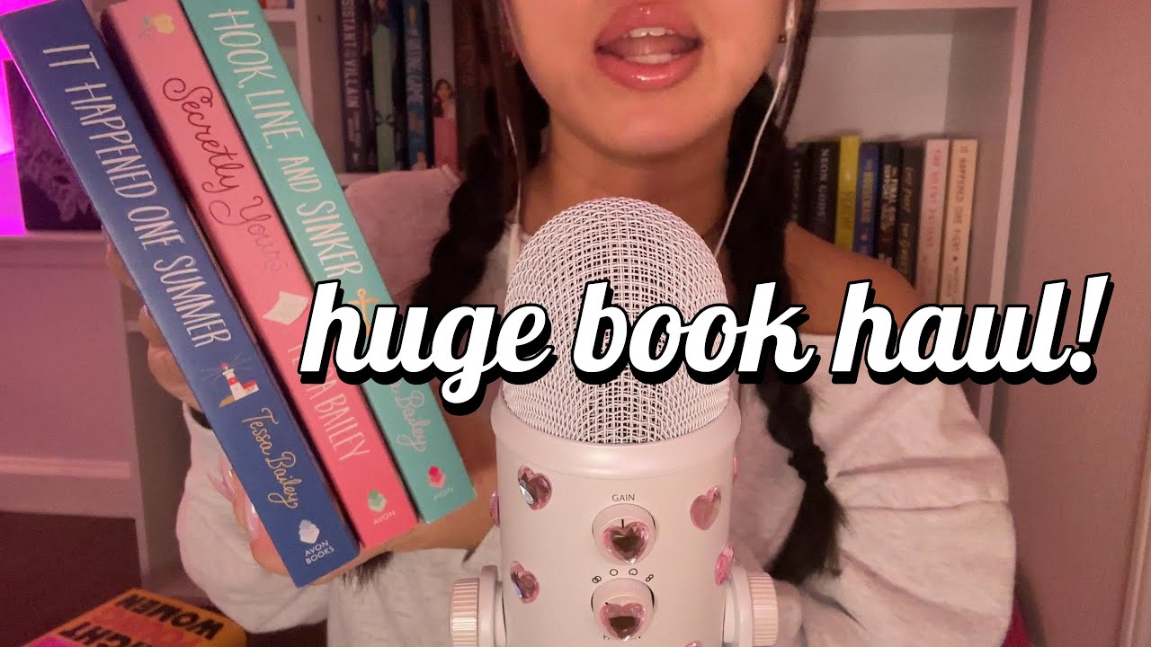 ASMR book haul ✨🤍 whispered, gentle book tapping