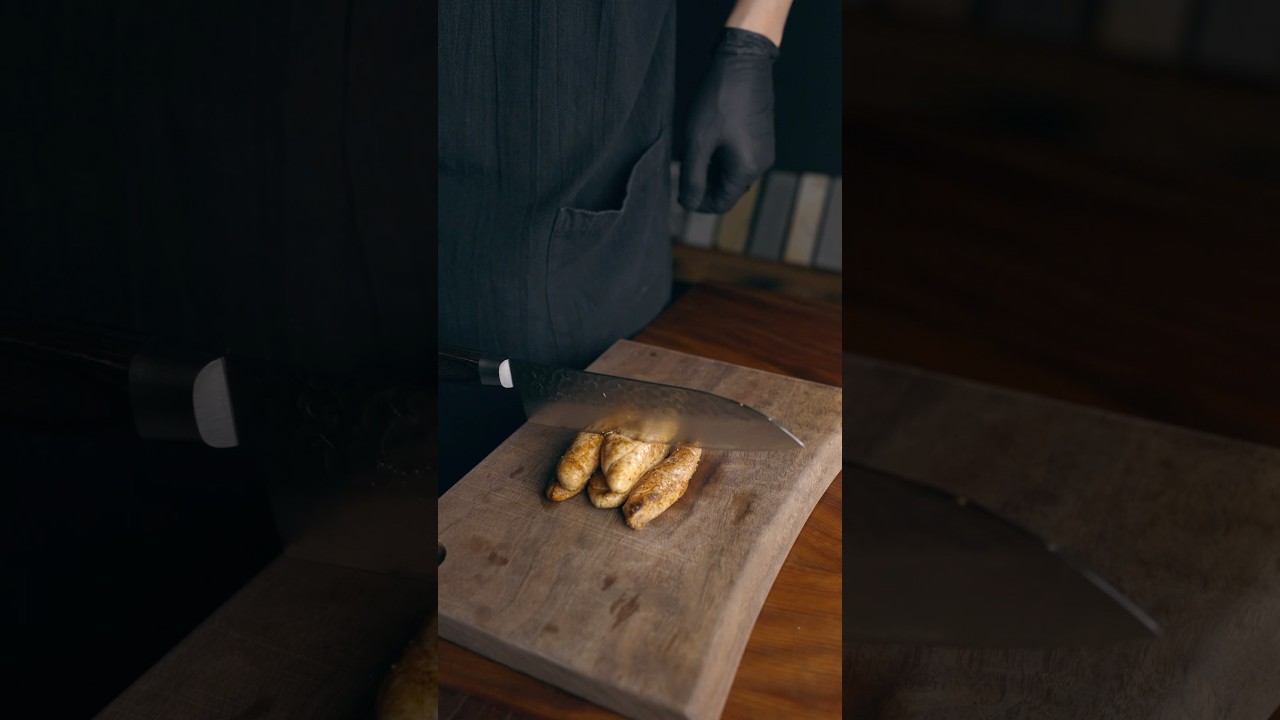 【Before After】Sharpening the knife because I couldn't cut the seared cod roe 🔪✨ #asmr