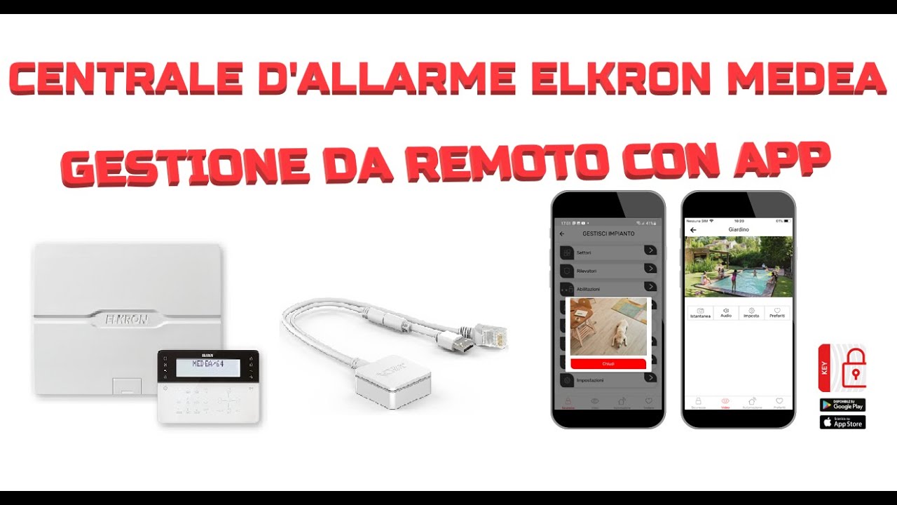 ALLARME ELKRON MEDEA (COLLEGAMENTO LAN E GESTIONE APP)