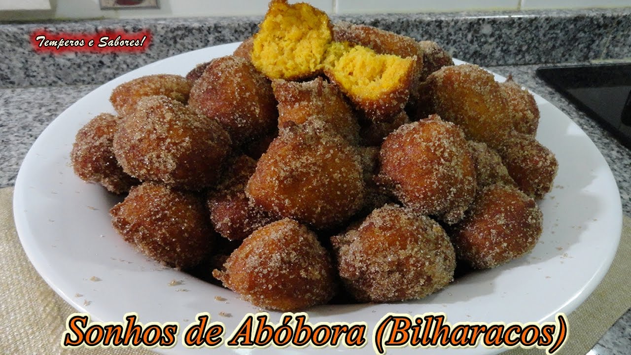 SONHOS DE ABÓBORA - BILHARACOS receita Portuguesa, Iguaria dos Deuses