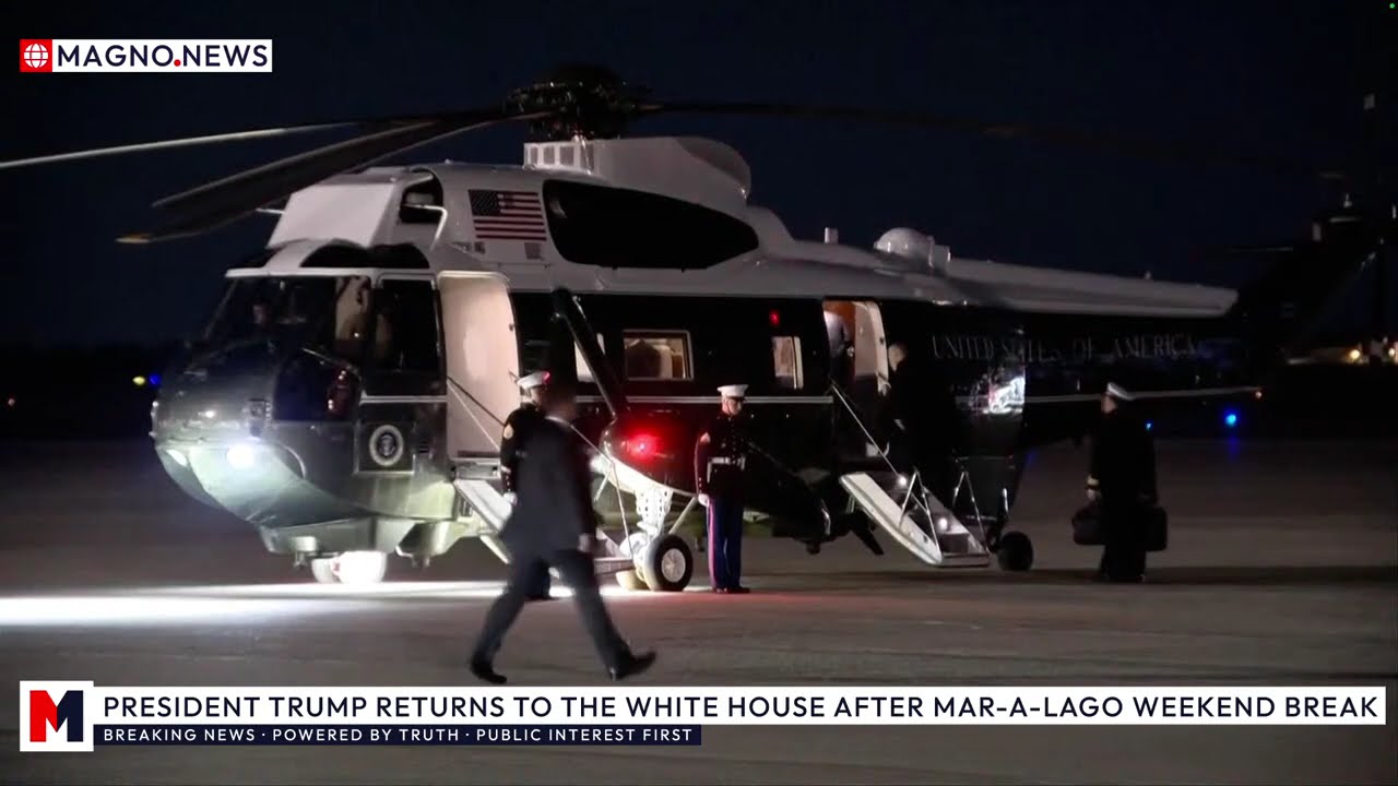 🇺🇸 Donald Trump Returns to The White House after Directing Iran Strikes from Mar-a-Lago [LIVE]