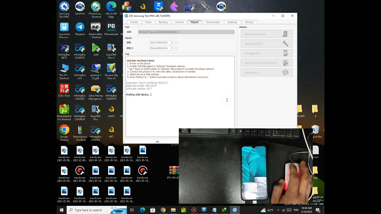 Samsung a10s a107f u8 imei repair z3x