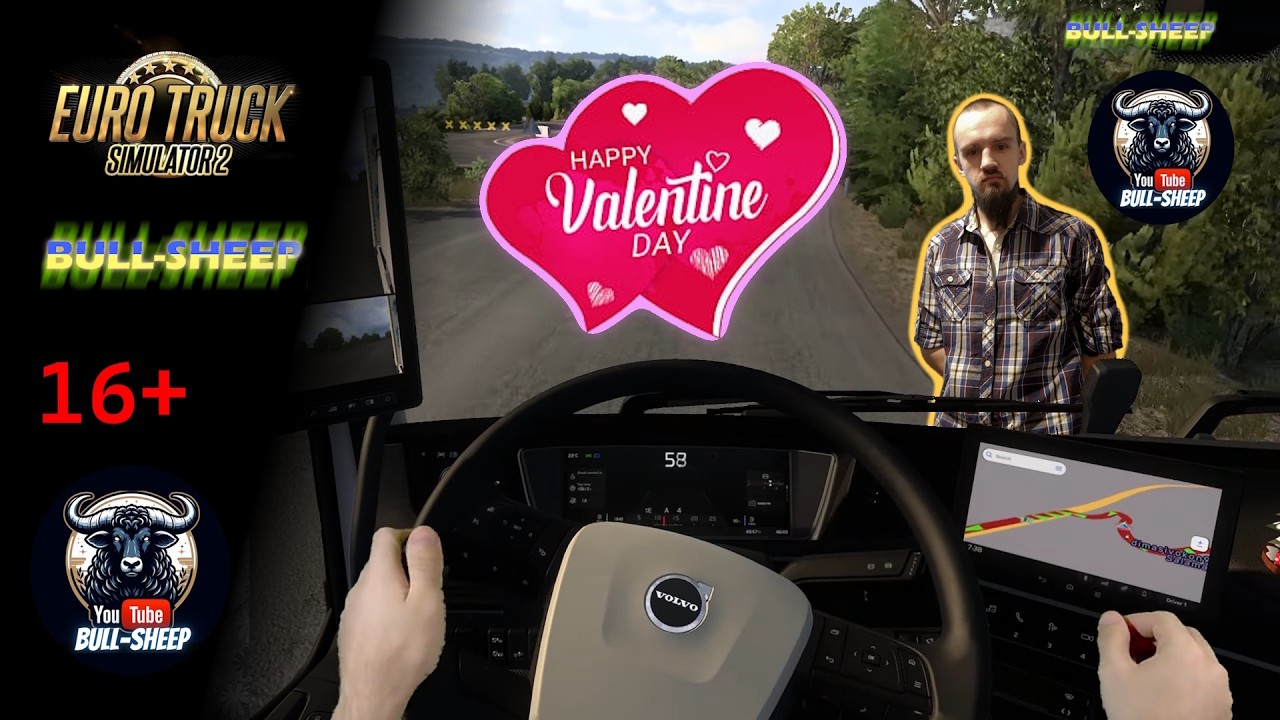 Возимо валентинки в ETS 2 #265 Українською BULL-SHEEP Logitech G920 + Shifter