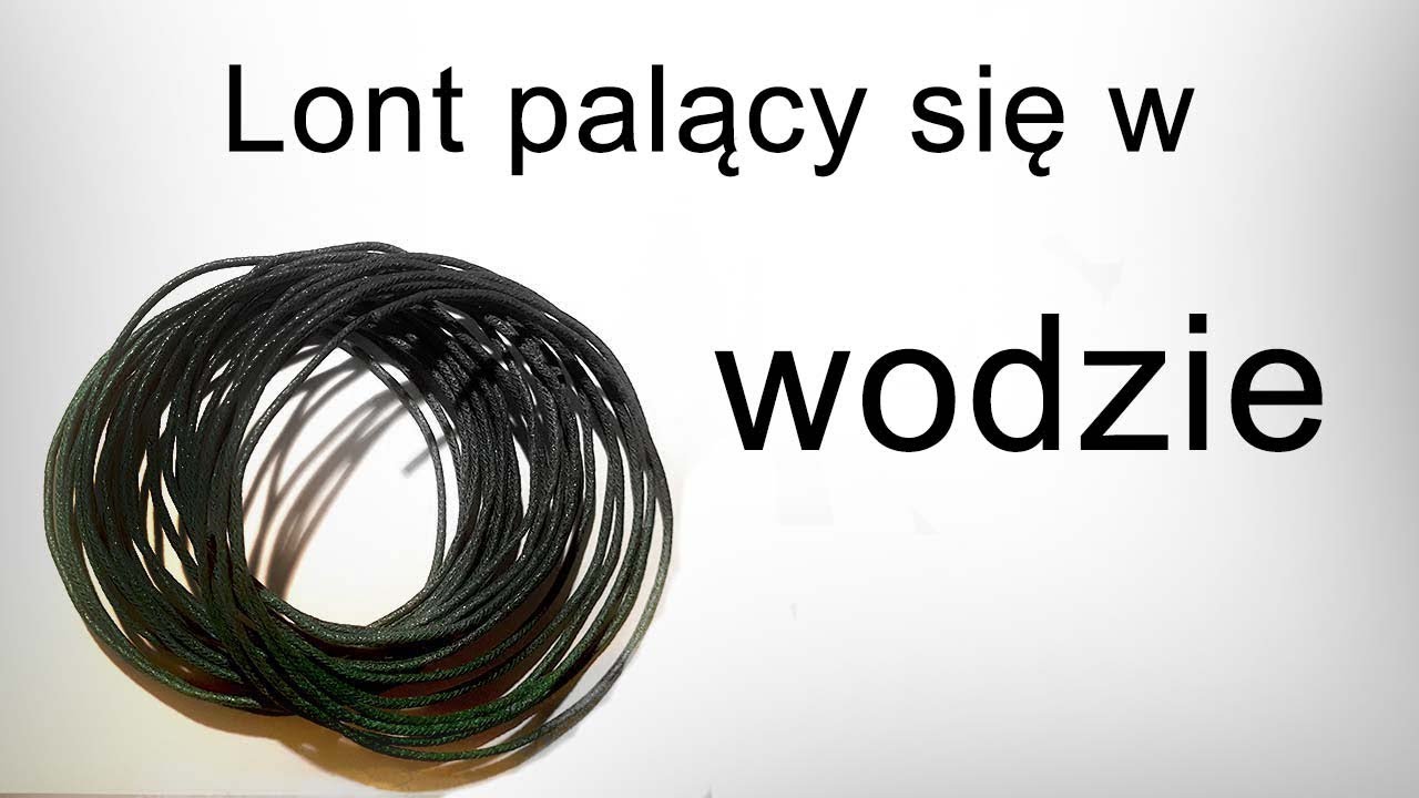 Lont palący sie w wodzie