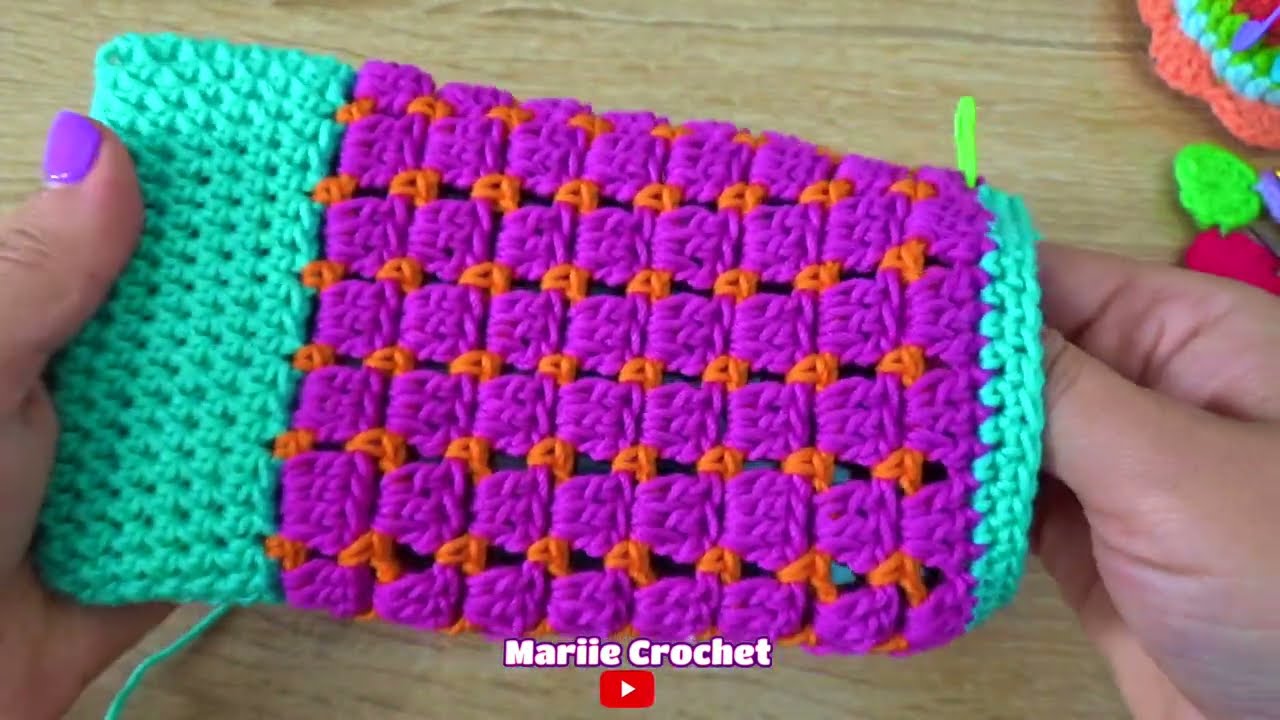 ¡Considera esta opcion de Bolso! 👌para tu Celular de principiante a crochet
