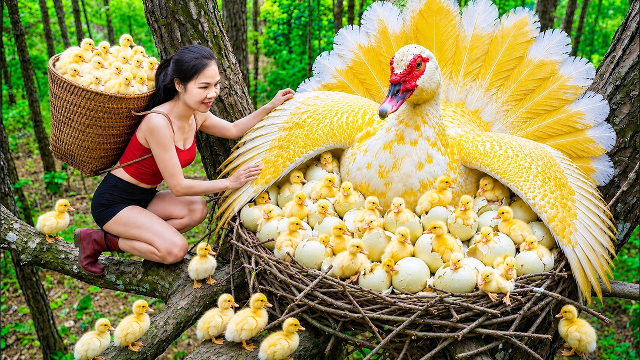 388 Days Harvest Wild Ducks in Deep Forest & Go to Market Sell | Building new homes for wild ducks