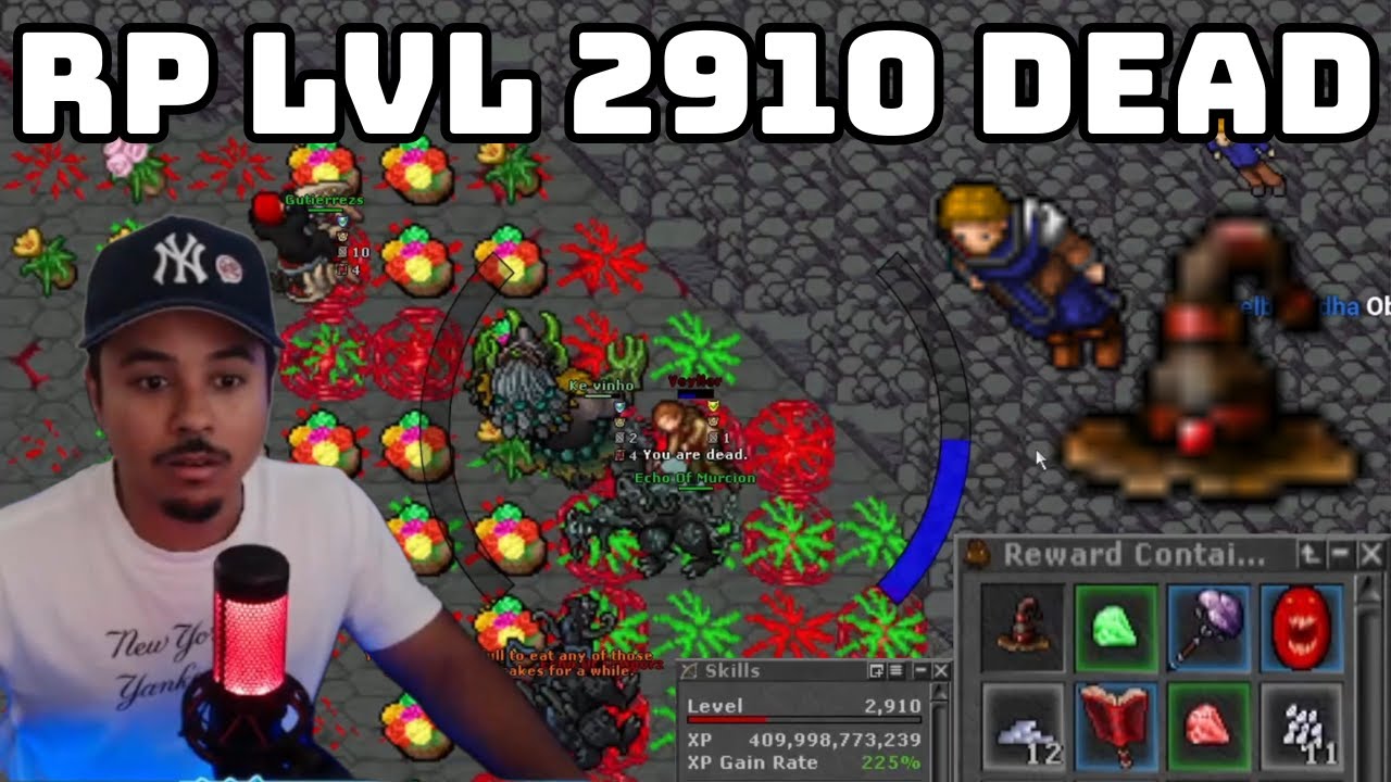 RP LVL 2910 DEAD, MELHOR HUNT PARA MONK LVL 500+, DROPOU FERUMBRAS' HAT EM UNEBRA, #tibia #gwtibia