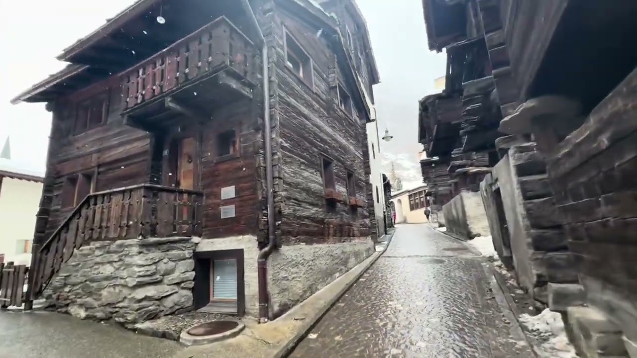 Historic buildings Zermatt Switzerland