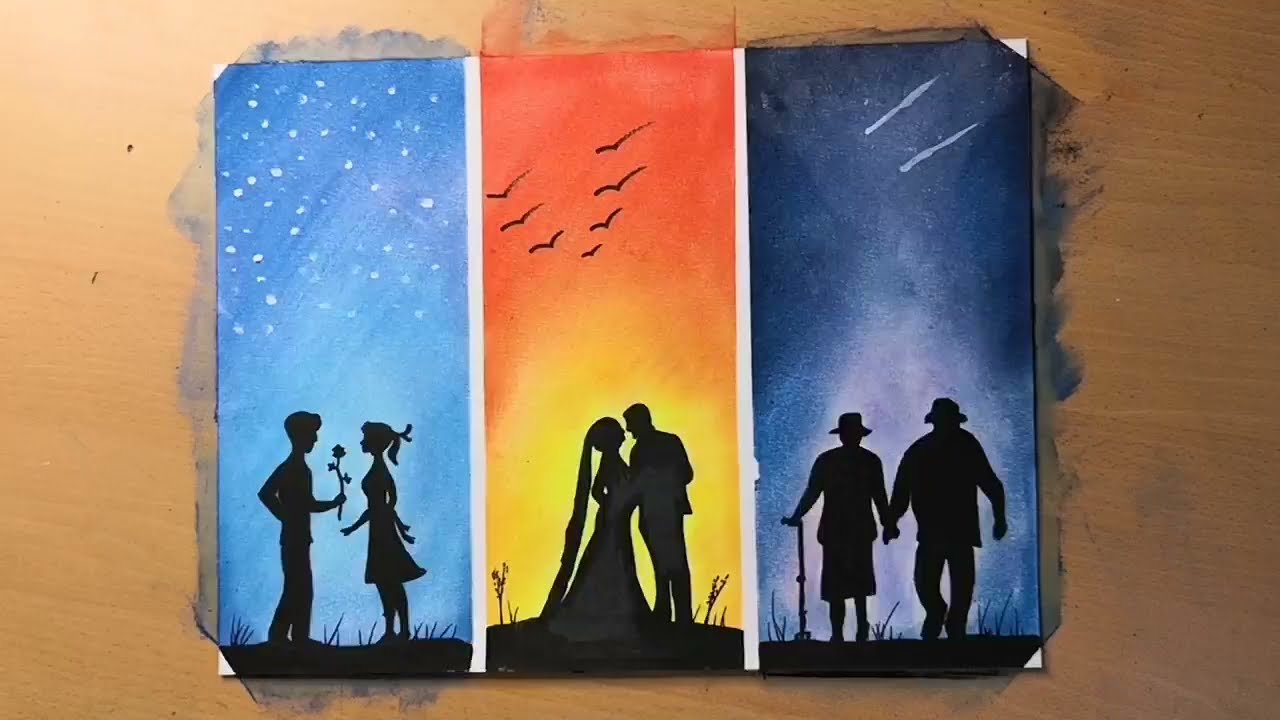 Gises pastel. Haz tus dibujos con siluetas! // Pastel chalk. Make your drawings with silhouettes!