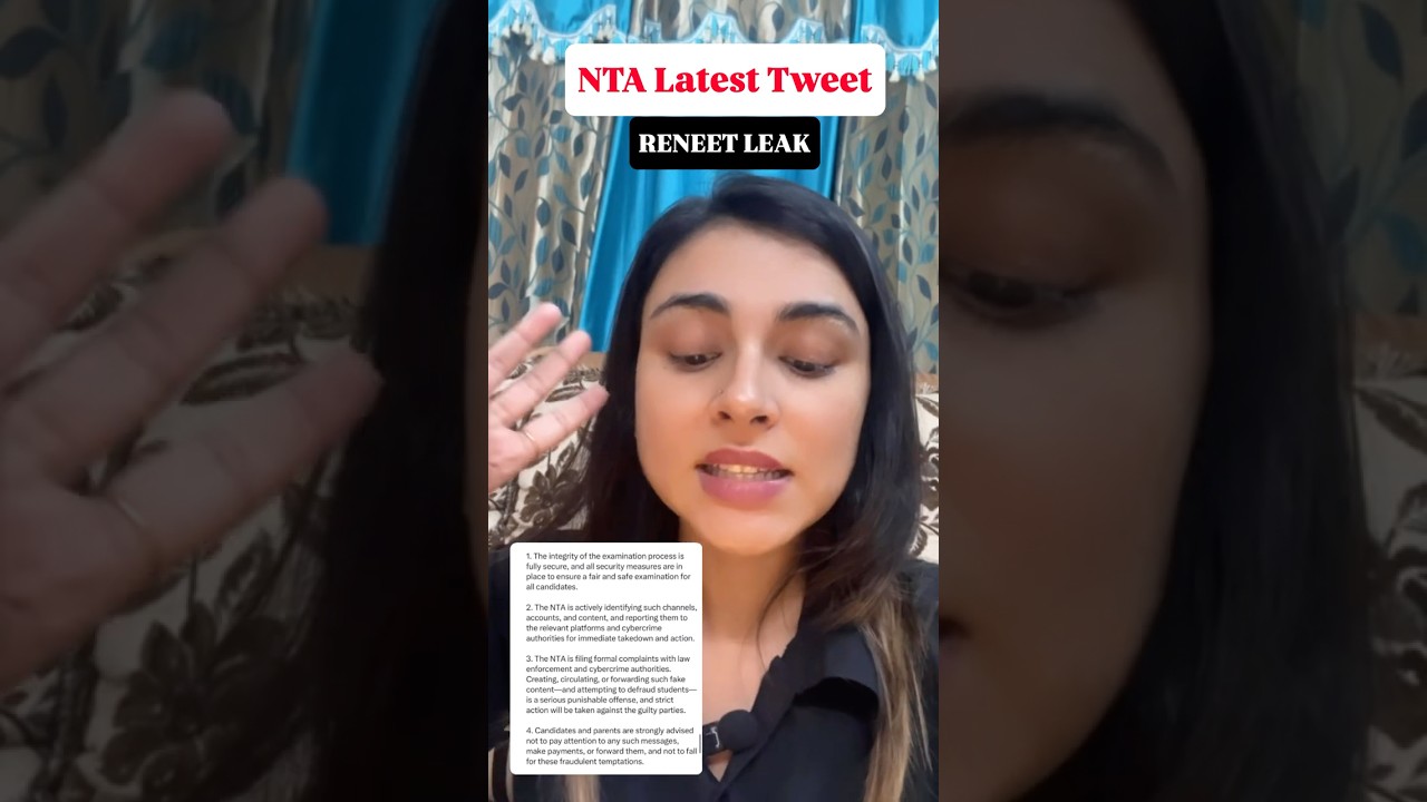 🚨 BIG UPDATE: NTA Breaks Silence on RENEET Paper Leak | Anushka mam