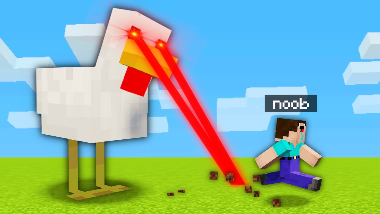 MINECRAFT ale OGROMNY KURCZAK chce mnie ZABIĆ! *XD*