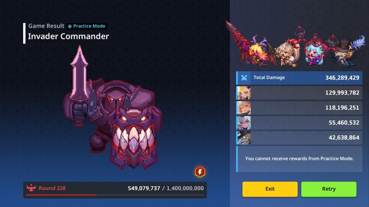 Guardian Tales Raid - Beth - Callie - Lilith - PD vs Commander (300,1/346,3 F)