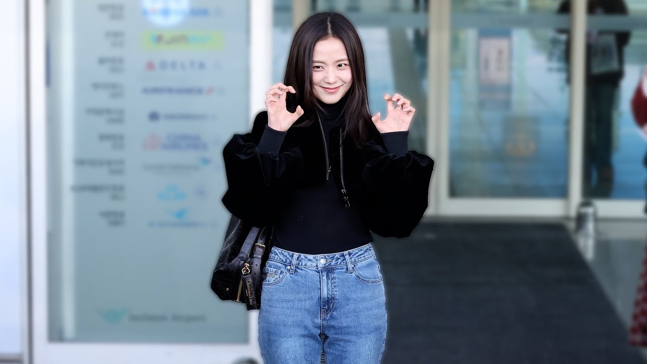 블랙핑크 지수(BLACKPINK : JISOO) DIOR 파리패션위크 출국 INCHEON AIRPORT DEPARTURE 직캠 | 2025.01.24