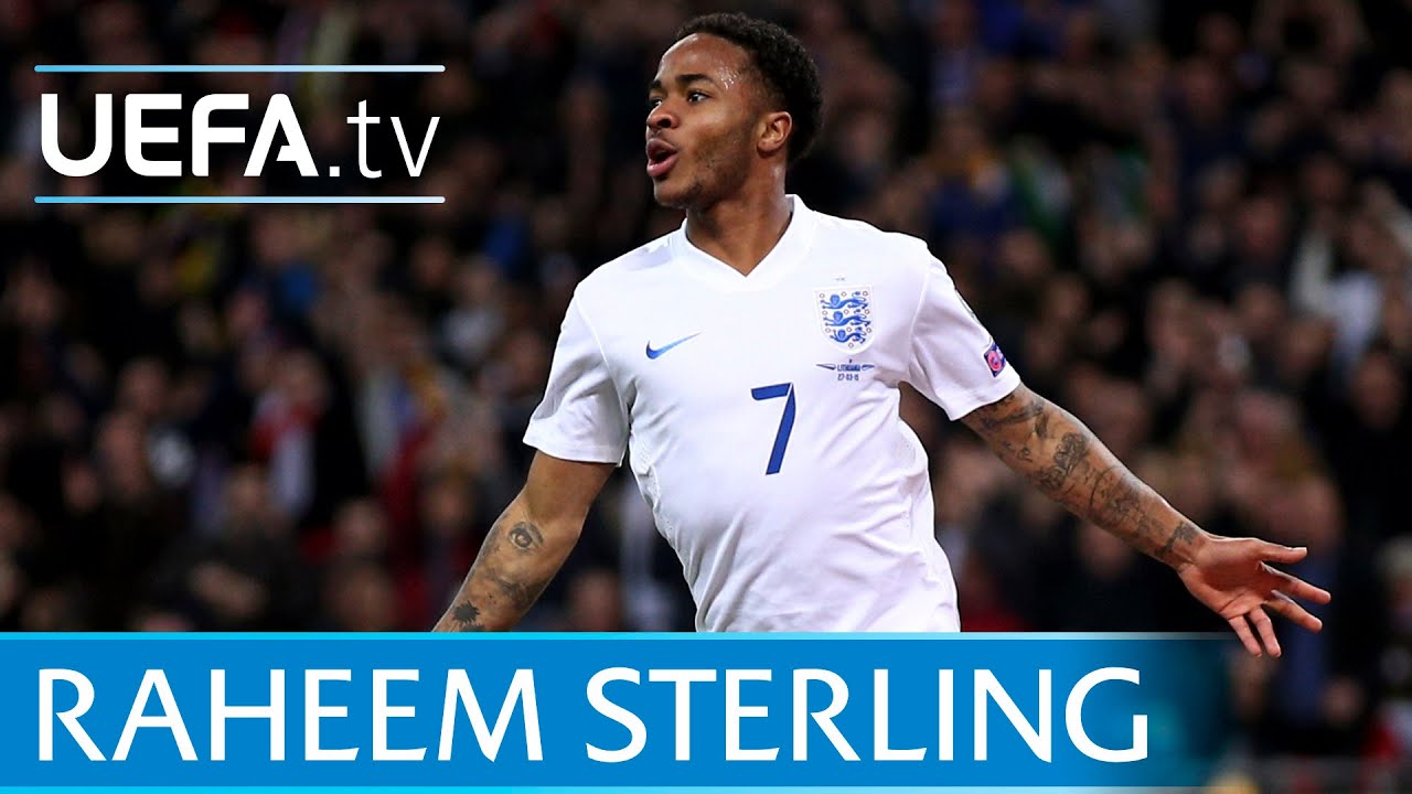 Raheem Sterling in action: First England goal