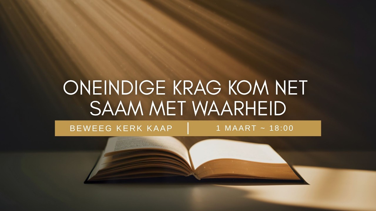 Oneindige krag kom net saam met waarheid- JC van Rooyen - 01.03.2026