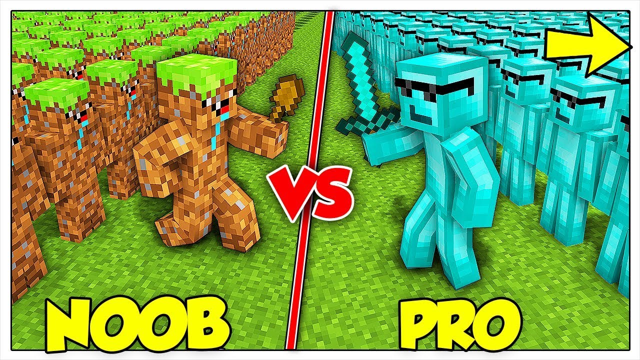 ESERCITO NOOB DI TERRA CONTRO PRO DI DIAMANTE! - Minecraft ITA
