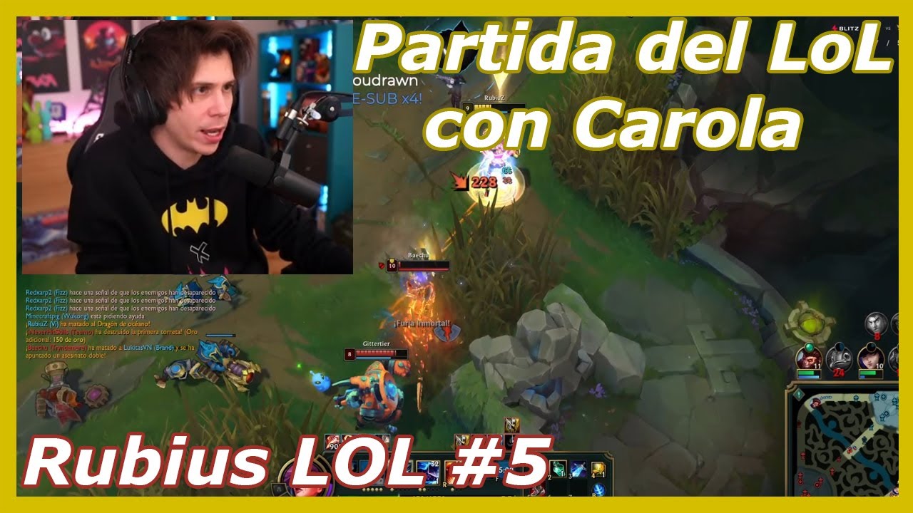 Rubius juega LoL #5 - con carola - League of Legends - 2021 - carola juega lol