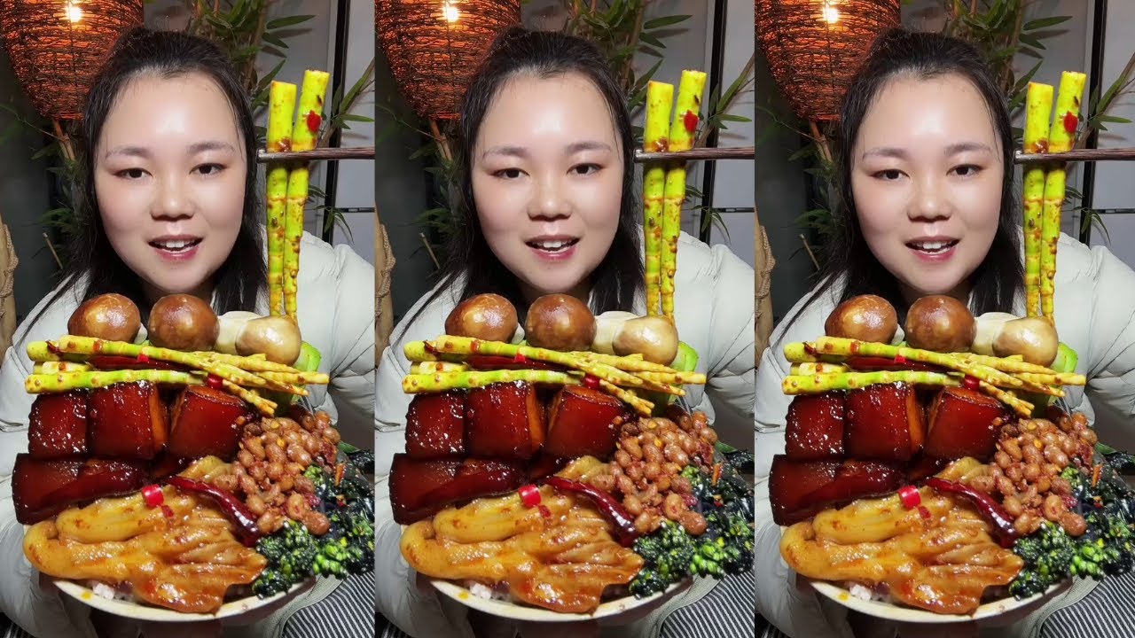 Let’s Eat Show | Satisfying Eating Braised Pork Belly with Eggs and Duck Feet | Really Delicious