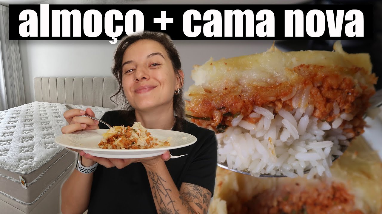 ALMOÇO DO DIA: MADALENA VEGANA + CHEGOU NOSSA CAMA NOVA | TNM Vegg