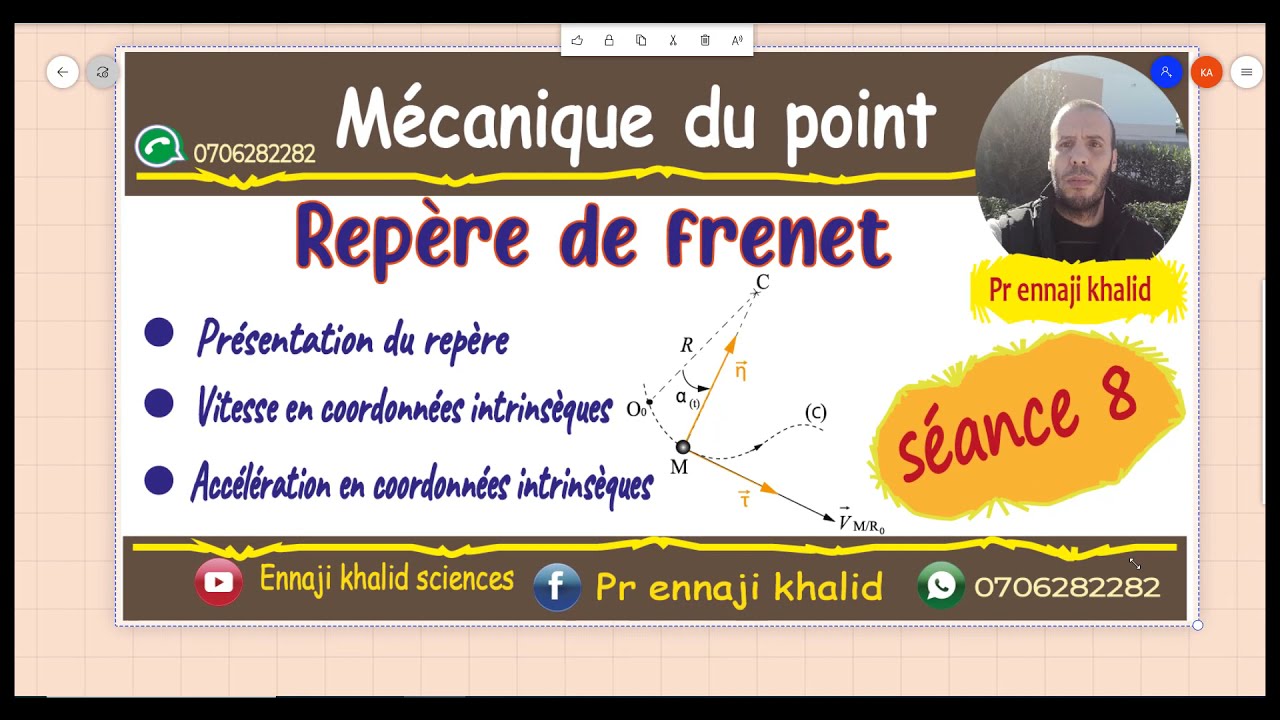 Base de Frenet Mécanique du point S1