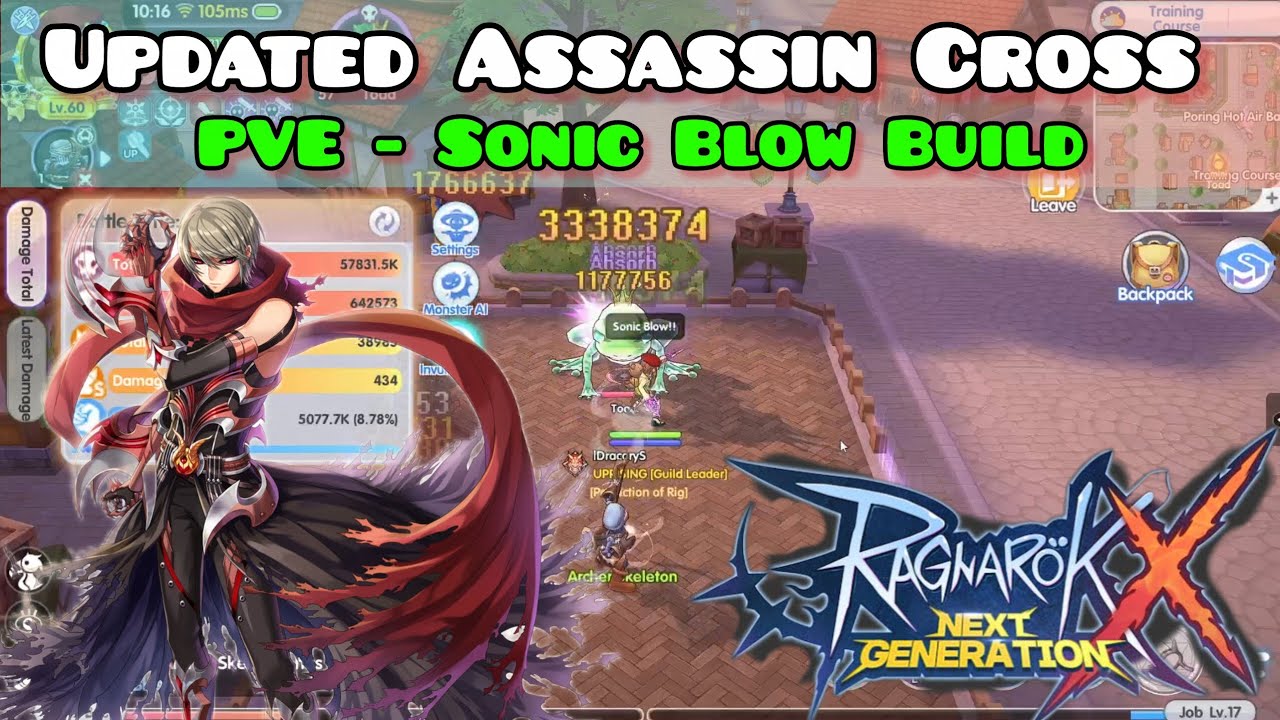 UPDATED LVL 60 ASSASSIN CROSS SONIC BLOW BUILD | ROX Global