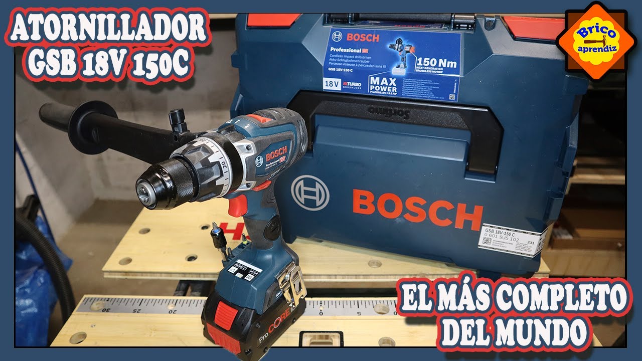 Test y opinión del Taladro GSB 18V-150C con percusión de Bosch #BITURBOtest #boschprofessional