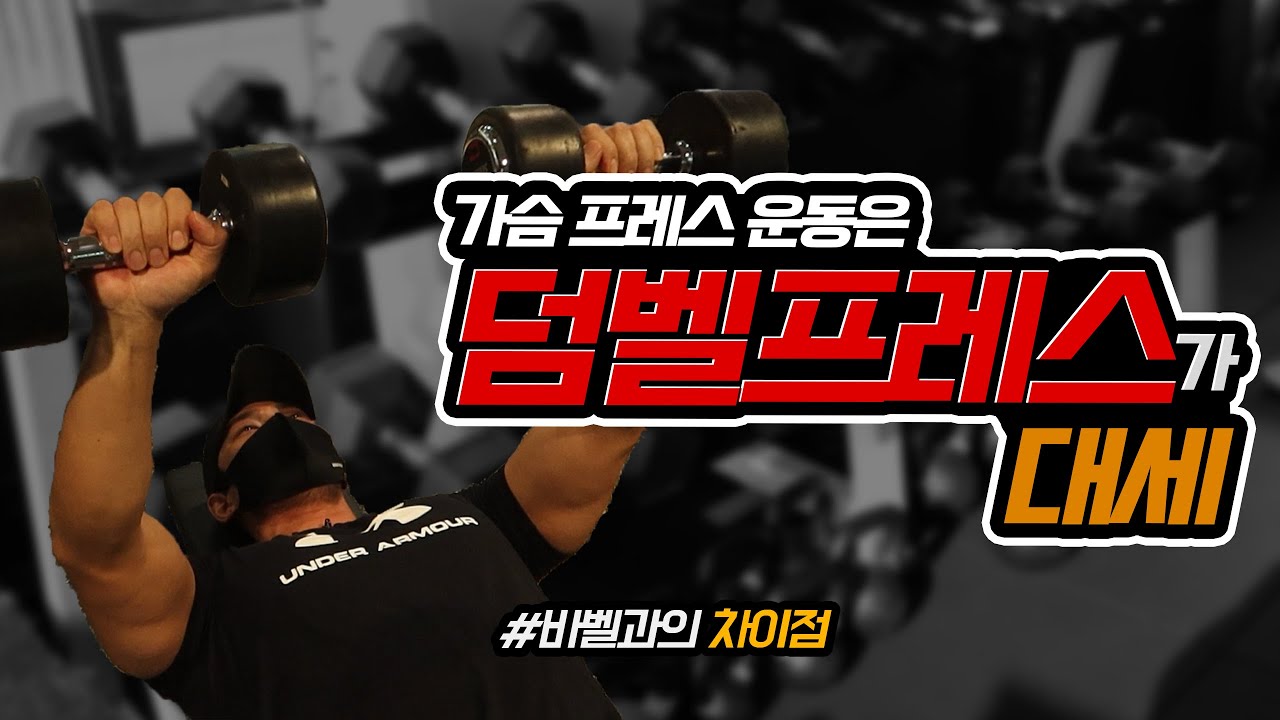 덤벨로 가슴운동하면 가슴모양이 예뼈져요~ | 덤벨 체스트 프레스