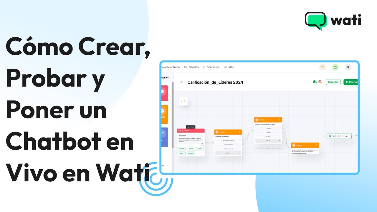 Cómo Crear, Probar y Poner un Chatbot en Vivo en Wati