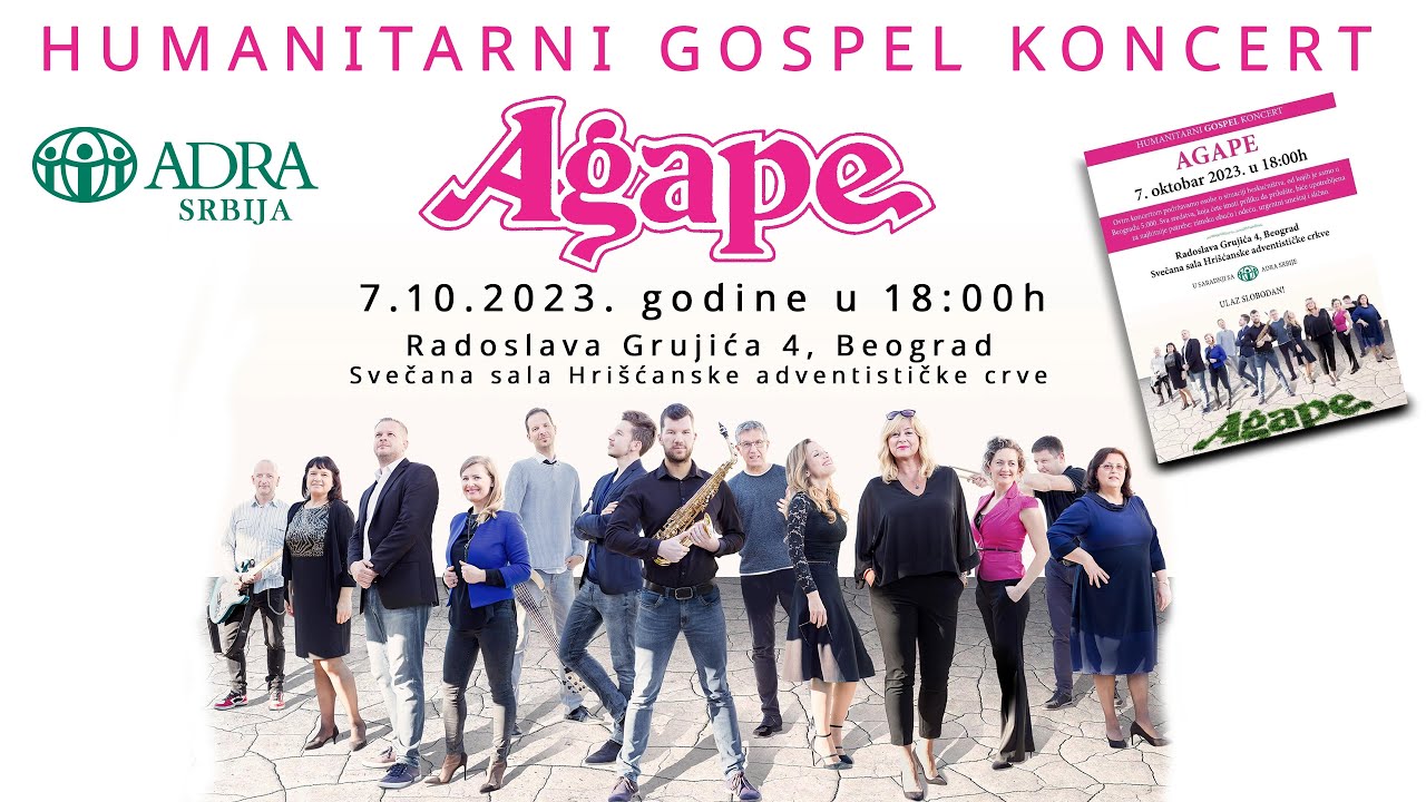 Koncert Gospel ansambla Agape u Beogradu 7. listopada 2023.