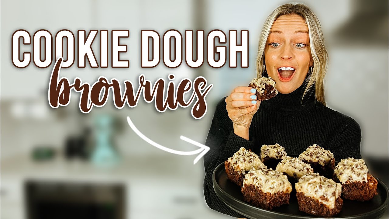 FUDGEY BROWNIES with COOKIE DOUGH FROSTING