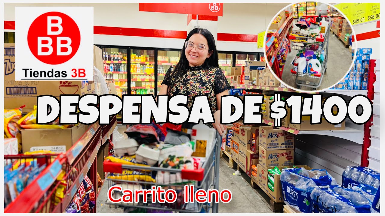 🛒¡AHORRANDO EN 3B! DESPENSA DE $1400 ➡️3ra VISITA 🔈Relleno mi Despensa