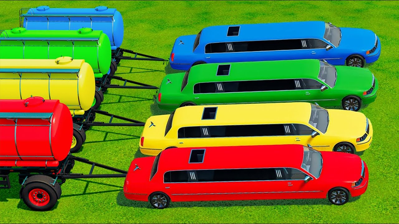 TRANSPORT OF COLORS! TRANSPORT TANKER with LIMOUSINE - FEED ANIMALS - Farming Simulator 22