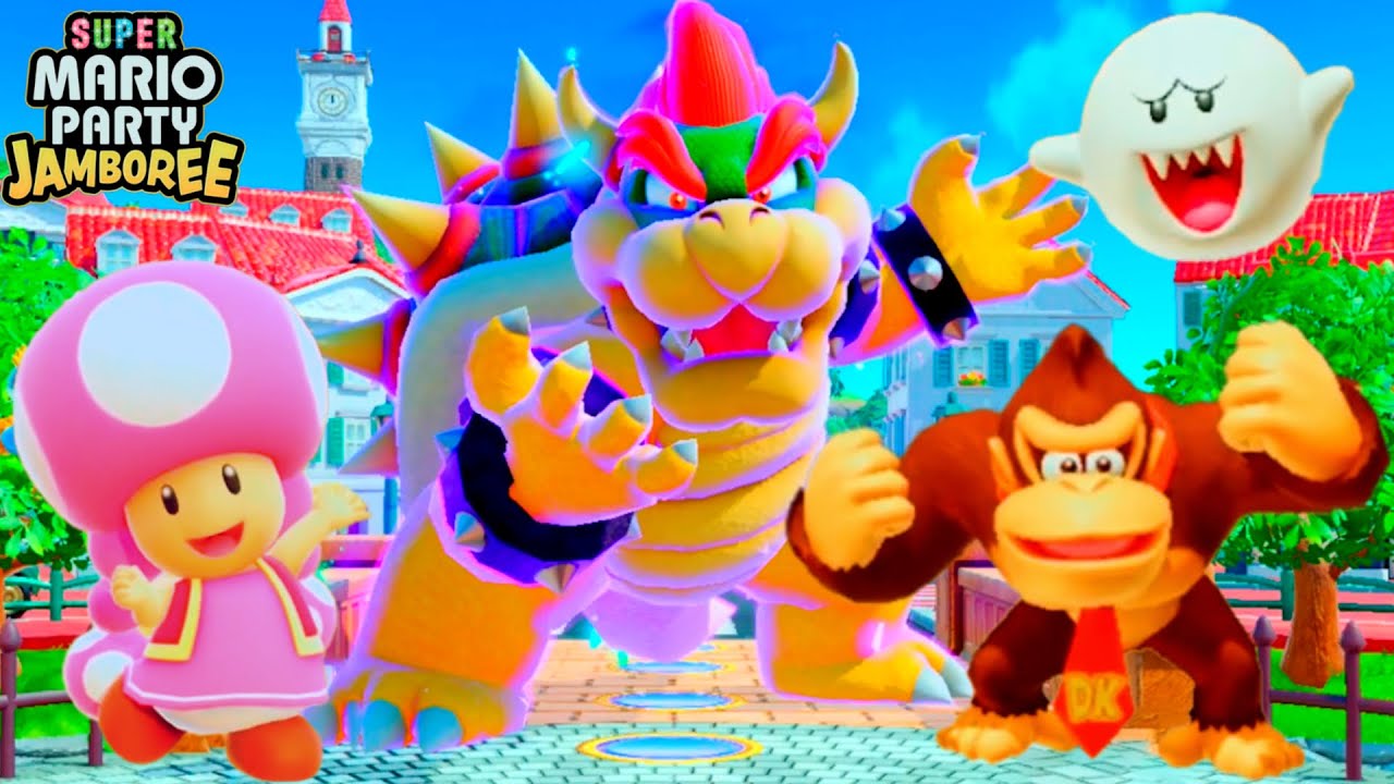 Jugando en la Cocina Rítmica y a Bowseratlón 🎮 Videojuego SUPER MARIO PARTY JAMBOREE
