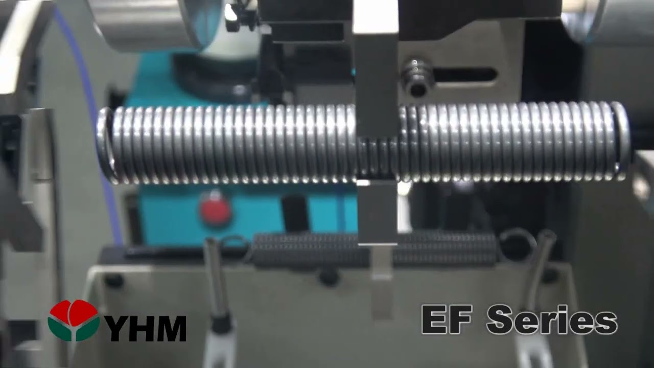CNC標準引張ばねコイリングマシン EF-620-線径 2.0mm-逆丸フック長巻ばね - 台湾YHM 友匯機械株式会社